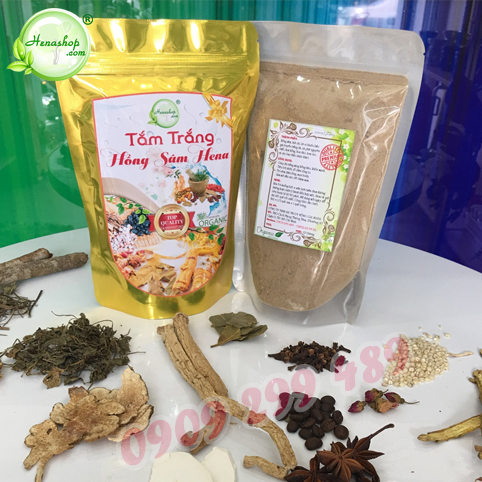 tắm trắng hồng sâm hena